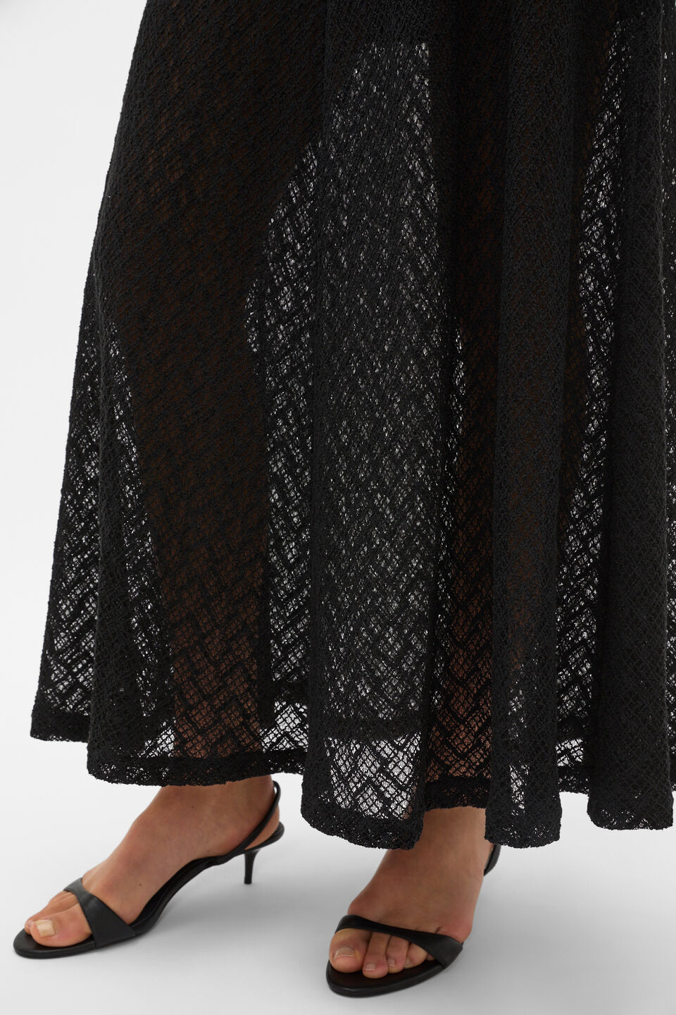 Lace Maxi Skirt  Black