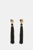 Tassel Earring  Gold Black  hi-res
