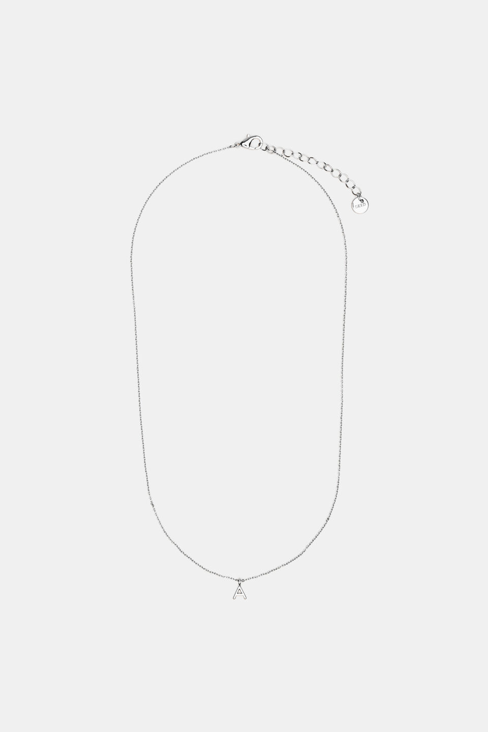Silver Alphabet Necklace  A