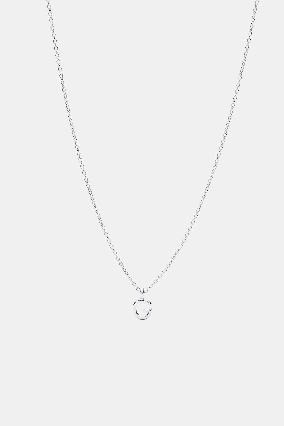 Silver Alphabet Necklace  G
