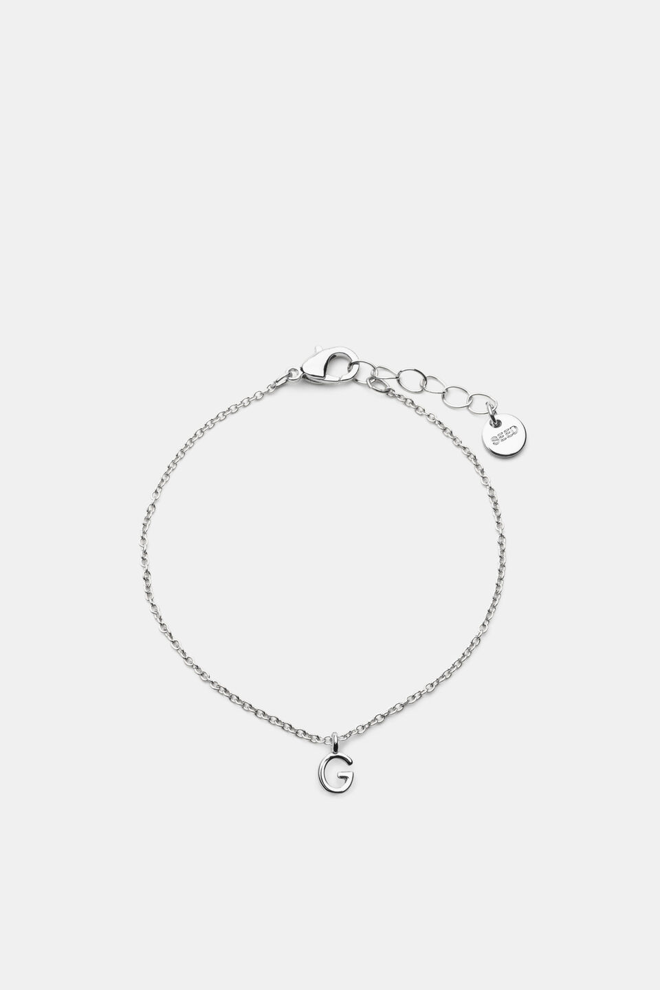 Silver Alphabet Bracelet  G