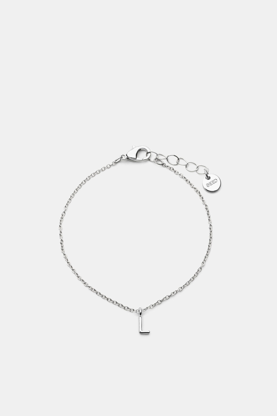 Silver Alphabet Bracelet  L