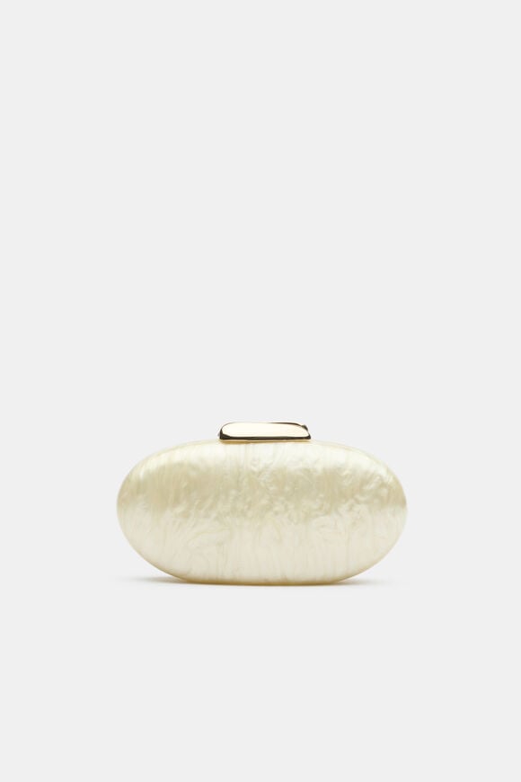Acrylic Hardcase Clutch  Cream  hi-res