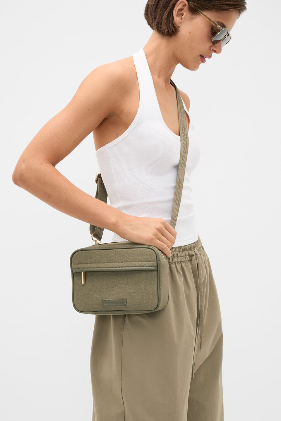 Mini Canvas Crossbody Bag  Caper