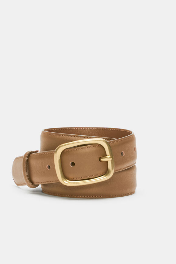 Charlotte Leather Belt  Tan Gold  hi-res