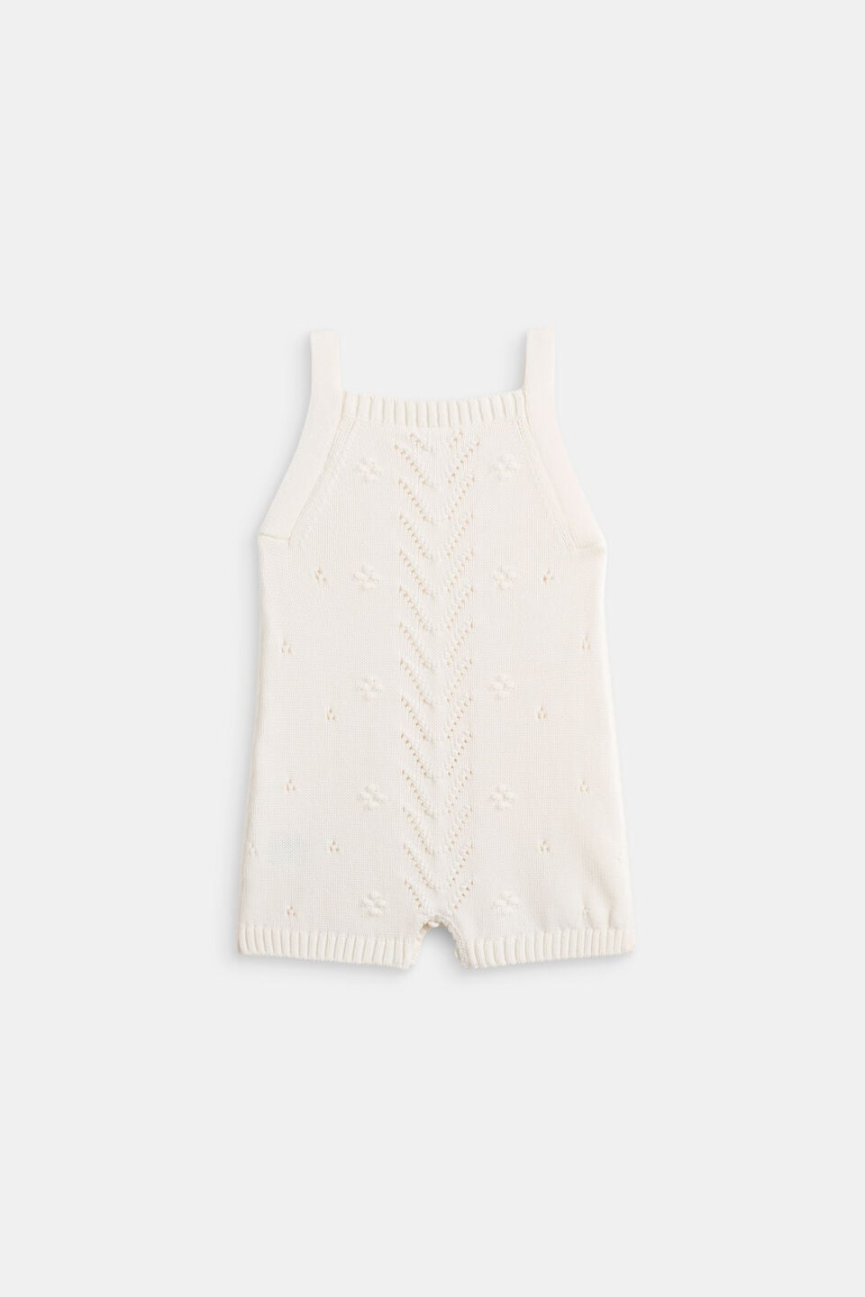 Bobble Knit Romper  Classic Cream