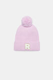 Glitter Initial Beanie  R  hi-res