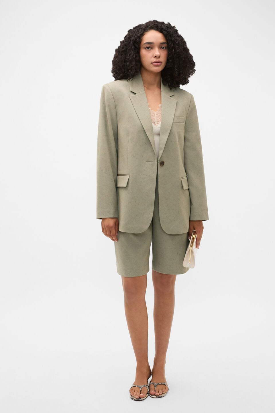 Nep Weave Blazer  Caper