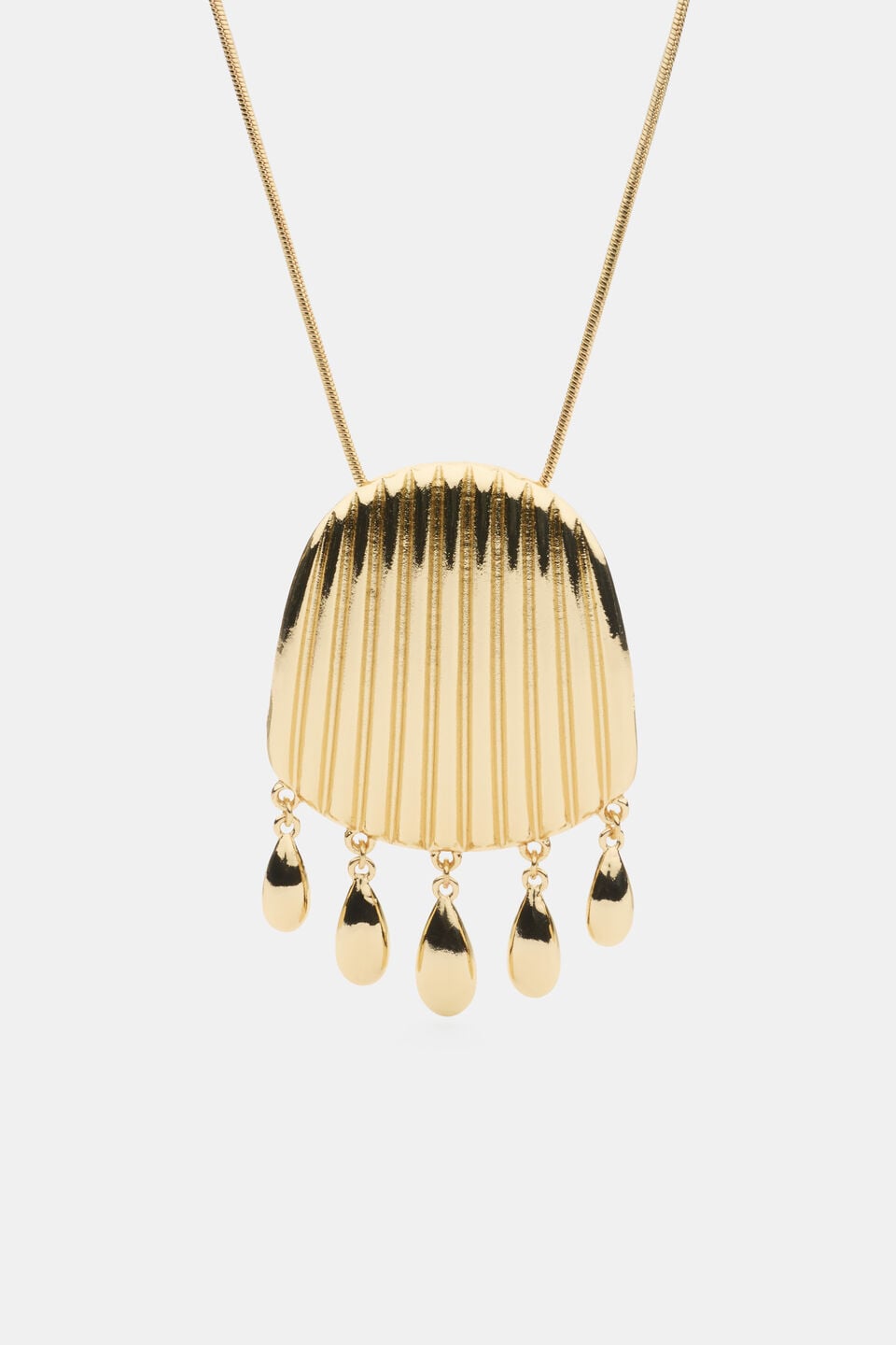 Teardrop Pendant Necklace  Gold