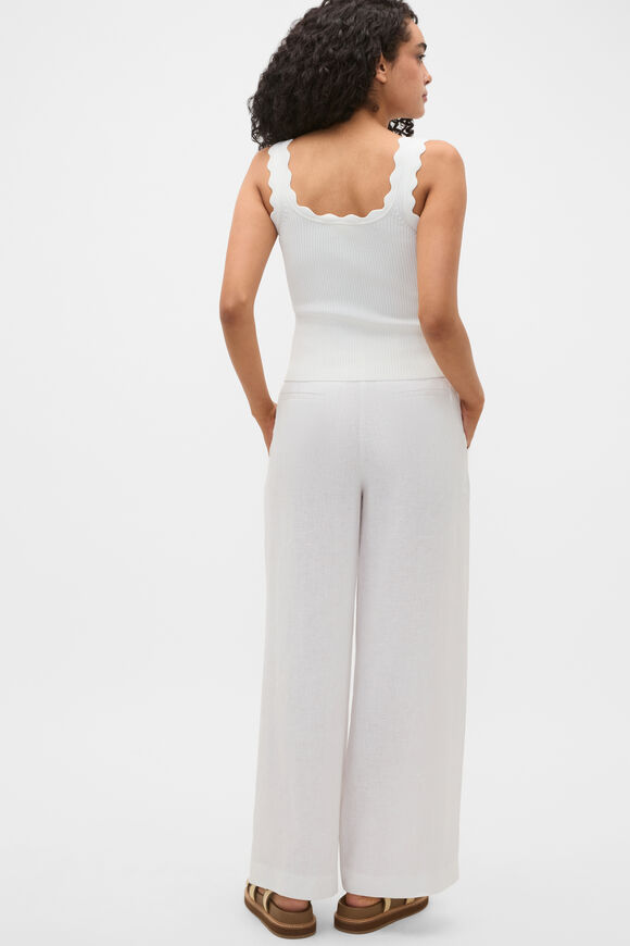 Scallop Knit Top  Whisper White  hi-res