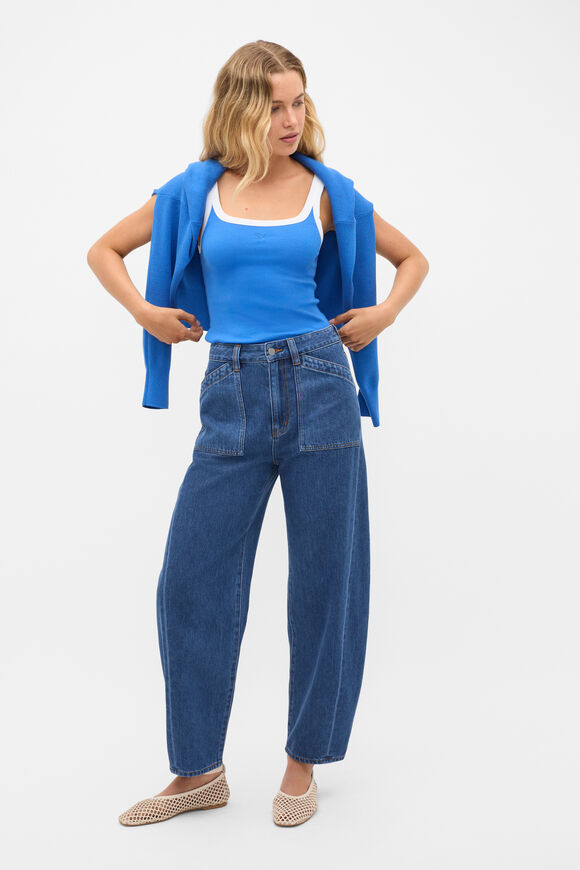Core Heritage Rib Tank  Blue Haven  hi-res