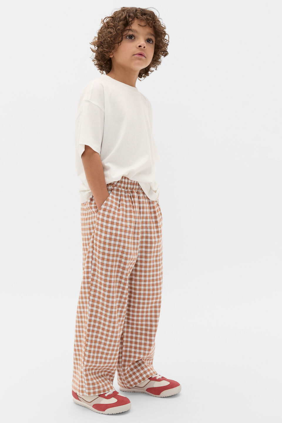 Check Woven Pant  Spice