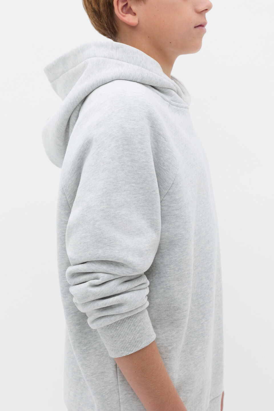 Essential Hoodie  Mid Grey Marle