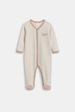Logo Stripe Snap Jumpsuit  Acorn Stripe  hi-res