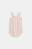 Stripe Frill Romper  Blush Pink  hi-res