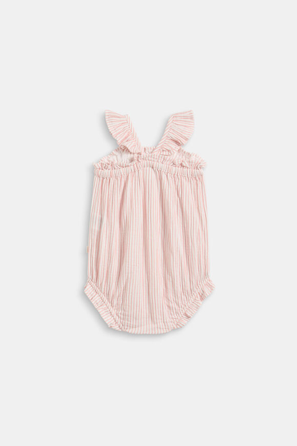 Stripe Frill Romper  Blush Pink  hi-res