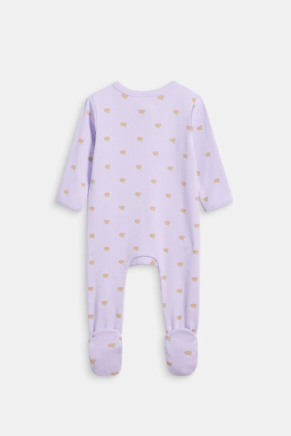 Rib Footed Jumpsuit  Lavender  hi-res