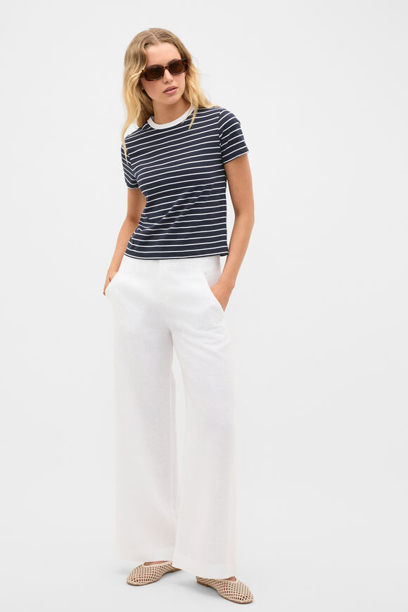 Cotton Baby Tee  Twilight Blue Stripe  hi-res