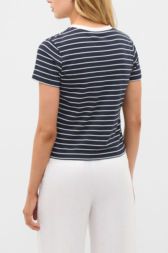 Cotton Baby Tee  Twilight Blue Stripe  hi-res