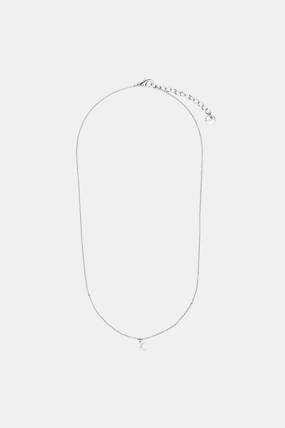 Silver Alphabet Necklace  K