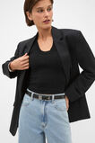 Farah Leather Belt  Black Silver  hi-res