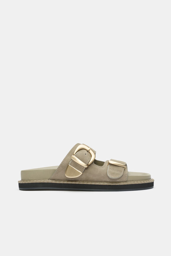 Sienna Buckle Slide  Caper Suede  hi-res