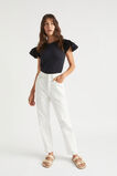 Layered Flutter Sleeve Tee  Deep Navy  hi-res