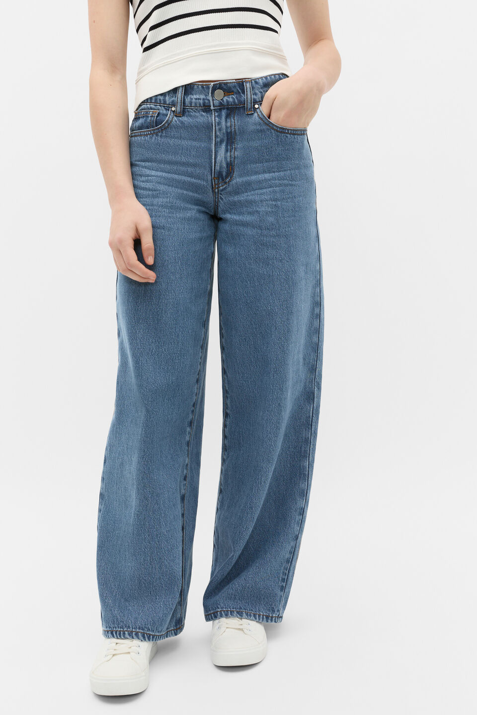 Core Straight Denim Jean  Classic Blue