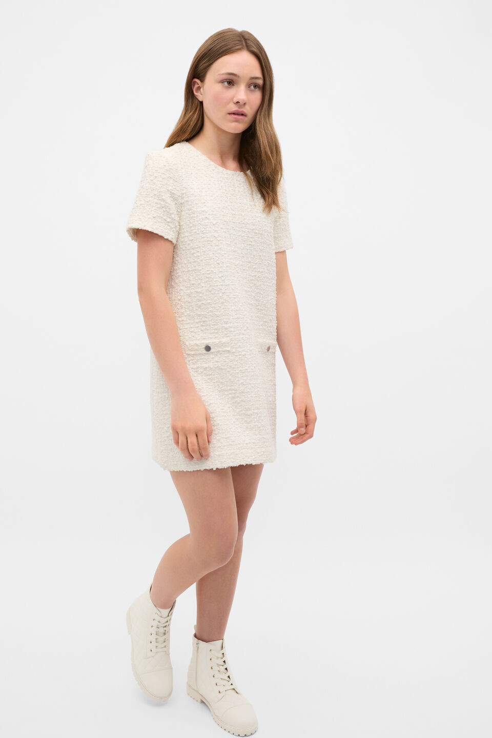 Tweed Dress  Classic Cream
