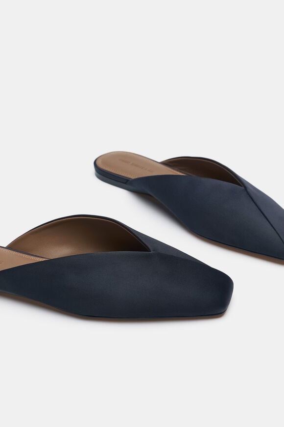 Carson Satin Mule  Twilight Blue  hi-res