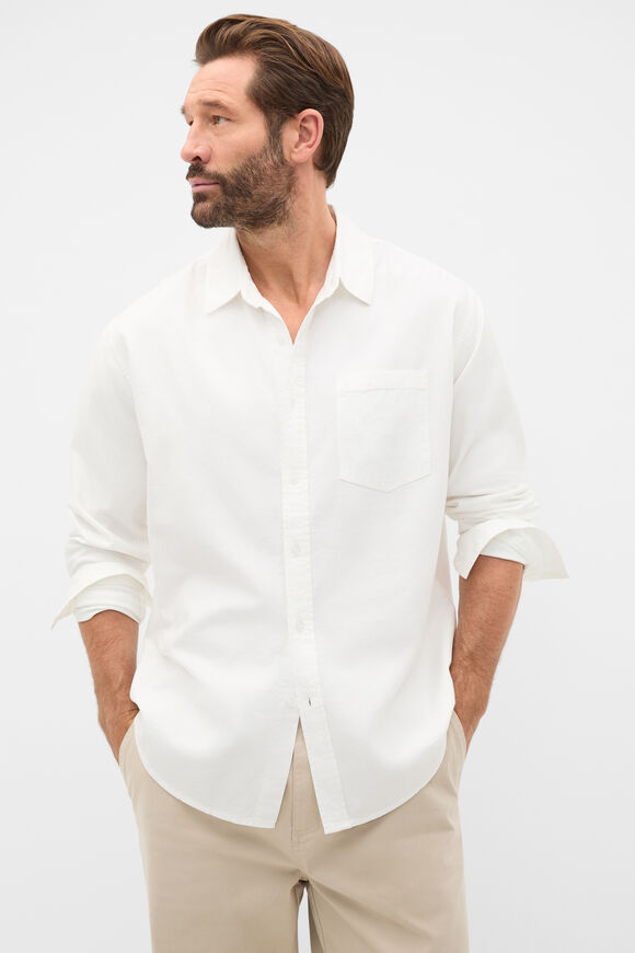 Drapey Twill Shirt  Off White  hi-res