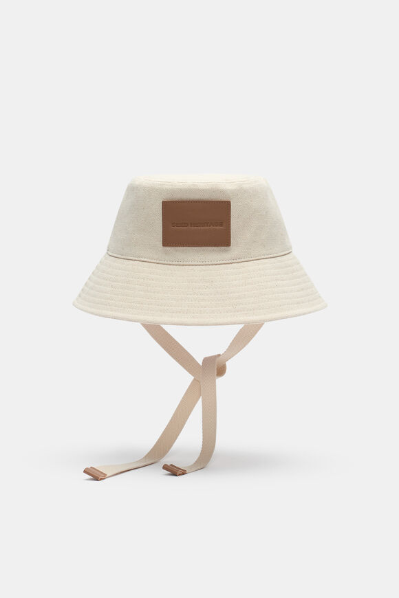 Logo Patch Bucket Hat  Natural  hi-res