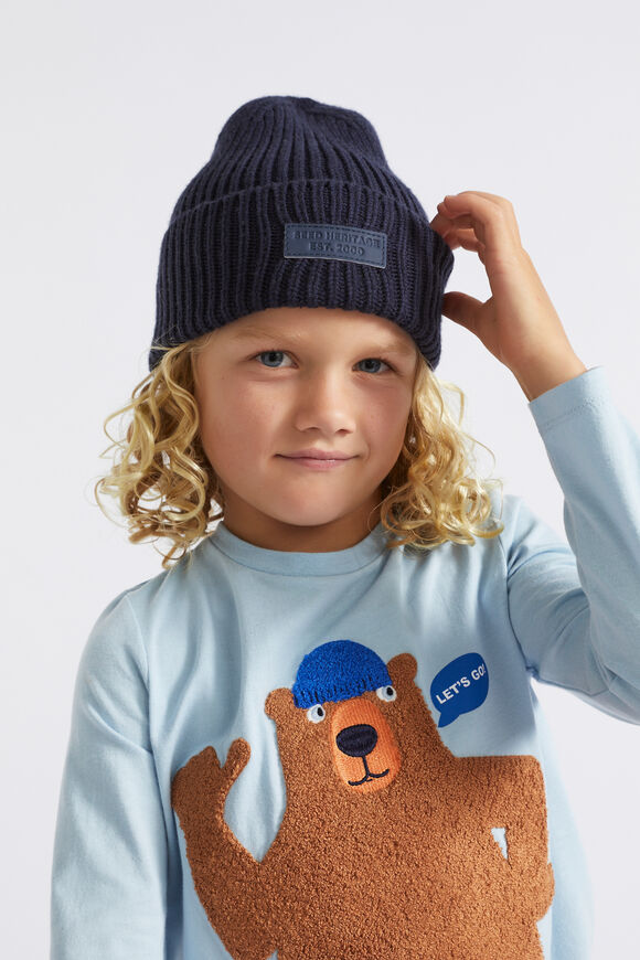 Heritage Rib Beanie  Midnight Blue  hi-res