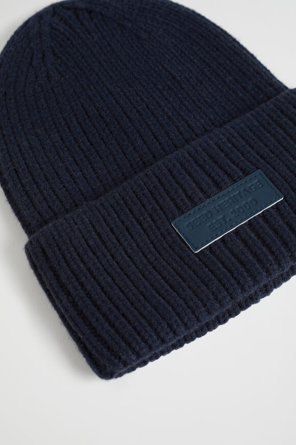 Heritage Rib Beanie  Midnight Blue  hi-res