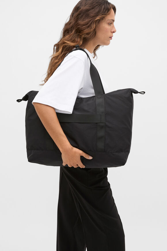 Packable Travel Tote  Black  hi-res