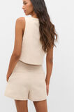 Twill High Waist Short  Ecru  hi-res