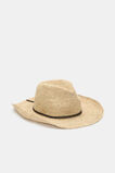 Wide Brim Raffia Fedora  Natural  hi-res