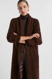 Mohair Blend Rib Cardigan  Dark Espresso Marle  hi-res