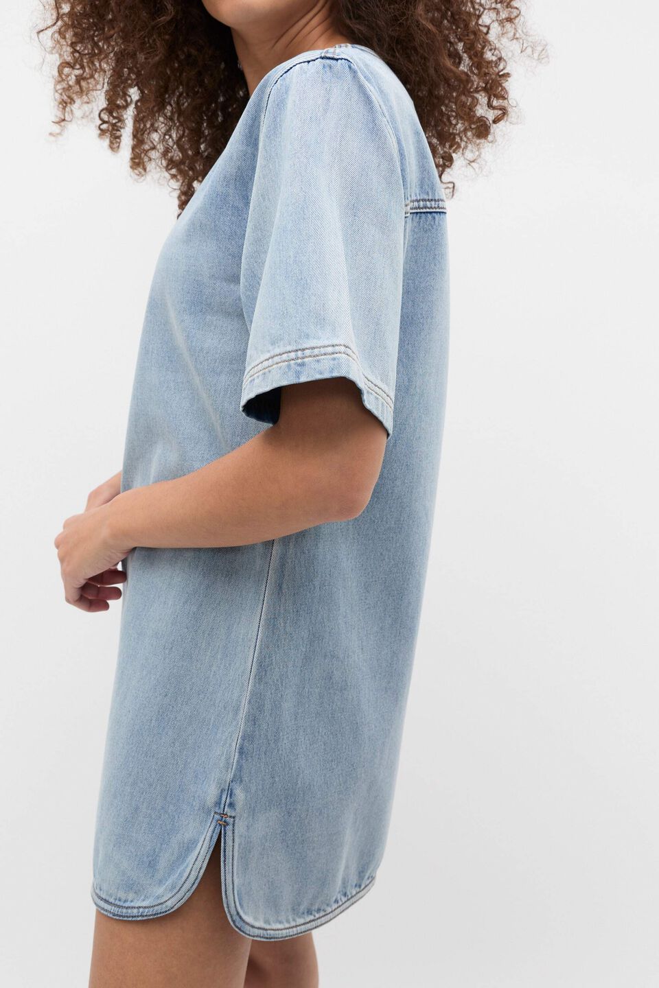 Denim Tunic Dress  Blue Wash