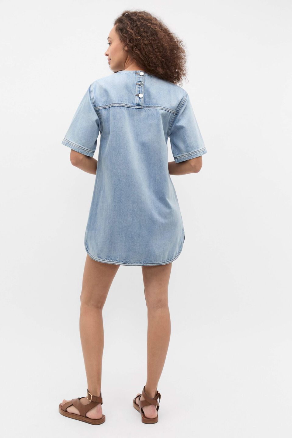 Denim Tunic Dress  Blue Wash