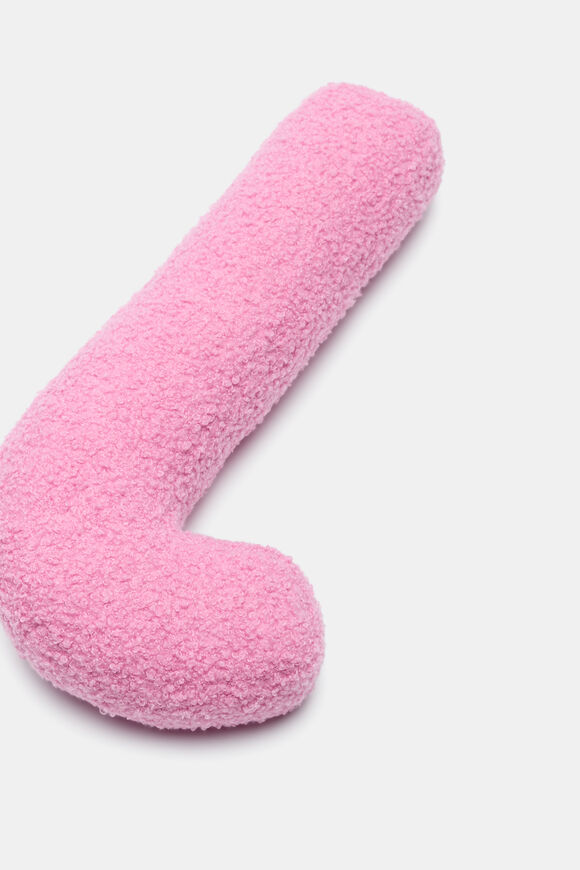 Pink Boucle Initial Cushion  L  hi-res