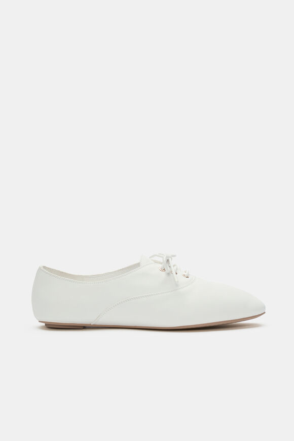 Ellie Ballet Lace Up  White  hi-res