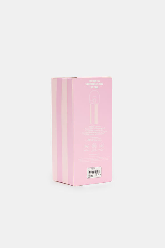Girls Stripe Water Bottle  Pink Stripe  hi-res