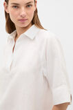 Core Linen Half Placket Popover  Whisper White  hi-res