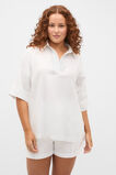 Core Linen Half Placket Popover  Whisper White  hi-res