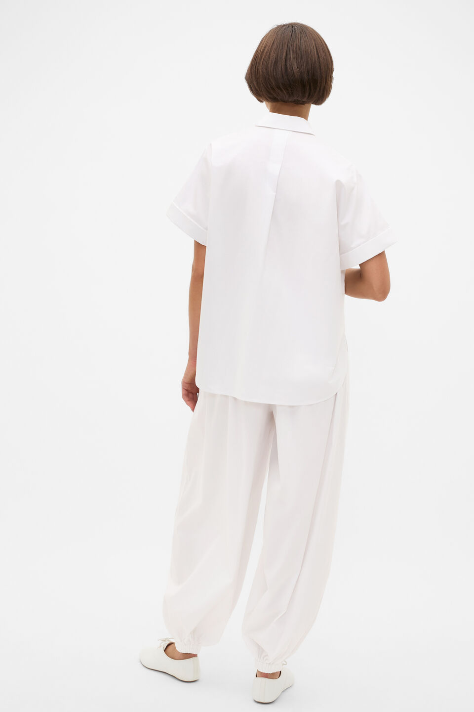 Poplin Short Sleeve Shirt  Whisper White