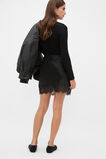 Lace Trim Mini Skirt  Black  hi-res