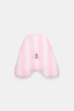 Pink Stripe Initial Cushion  A  hi-res