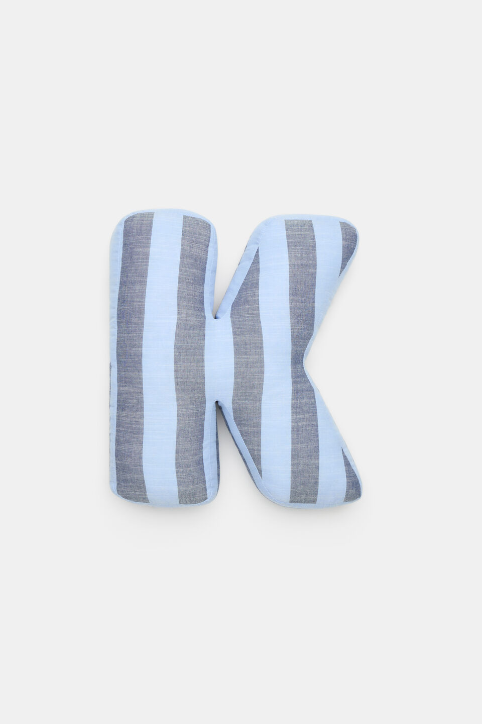 Blue Stripe Initial Cushion  K
