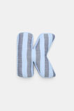 Blue Stripe Initial Cushion  K  hi-res
